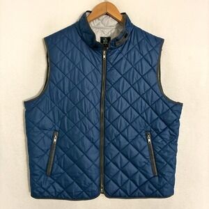 Turtleson Seneca Luxe Quilted Vest Womens XL Full Zip Mock Neck Activewear Golf